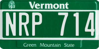 VT license plate NRP714