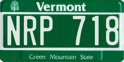 VT license plate NRP718