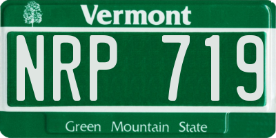 VT license plate NRP719