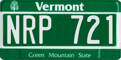 VT license plate NRP721