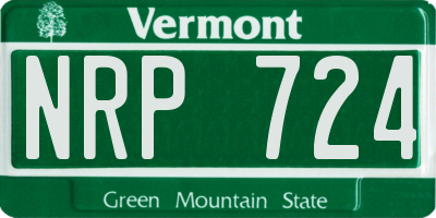 VT license plate NRP724