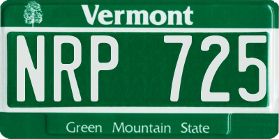 VT license plate NRP725