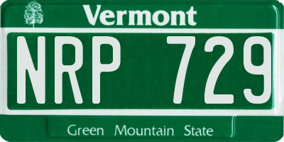 VT license plate NRP729