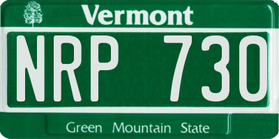 VT license plate NRP730