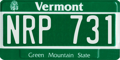 VT license plate NRP731