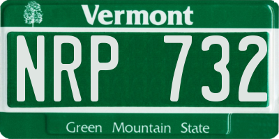 VT license plate NRP732