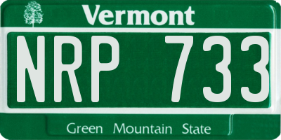 VT license plate NRP733