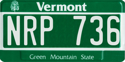 VT license plate NRP736