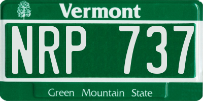 VT license plate NRP737