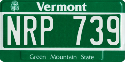 VT license plate NRP739