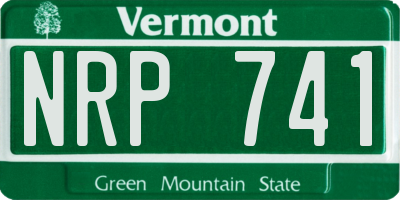 VT license plate NRP741