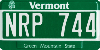 VT license plate NRP744