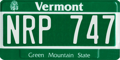 VT license plate NRP747