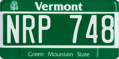 VT license plate NRP748