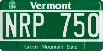 VT license plate NRP750