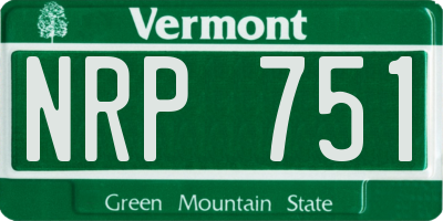 VT license plate NRP751