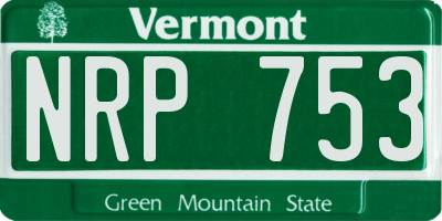 VT license plate NRP753