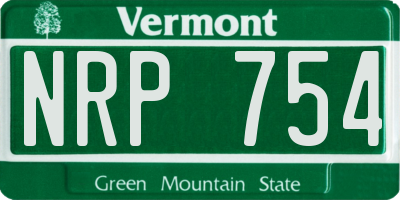 VT license plate NRP754