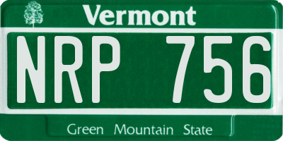 VT license plate NRP756