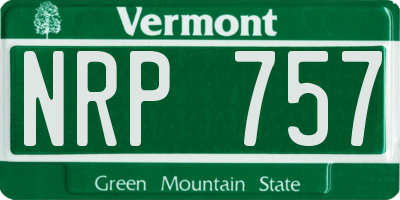 VT license plate NRP757