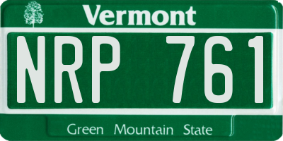 VT license plate NRP761