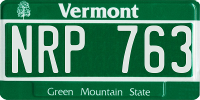 VT license plate NRP763