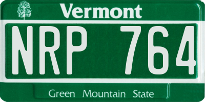 VT license plate NRP764