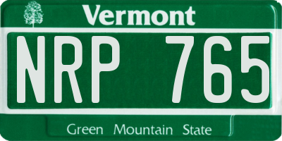 VT license plate NRP765