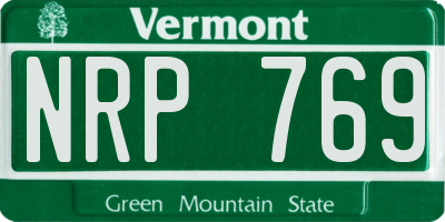 VT license plate NRP769