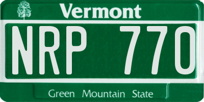 VT license plate NRP770
