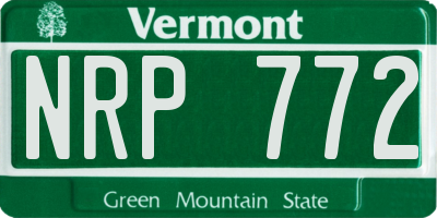 VT license plate NRP772