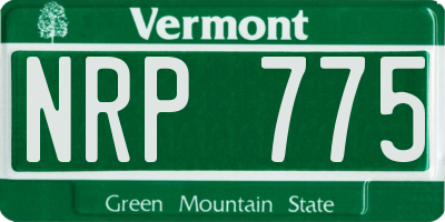 VT license plate NRP775