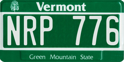 VT license plate NRP776