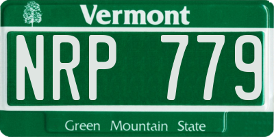 VT license plate NRP779