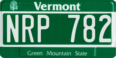 VT license plate NRP782