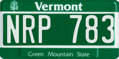 VT license plate NRP783