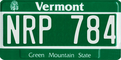 VT license plate NRP784