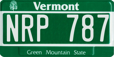 VT license plate NRP787