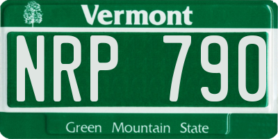 VT license plate NRP790