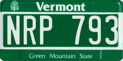 VT license plate NRP793