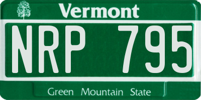 VT license plate NRP795