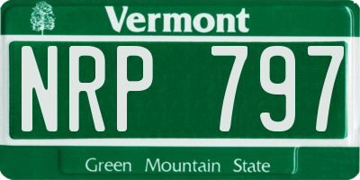 VT license plate NRP797
