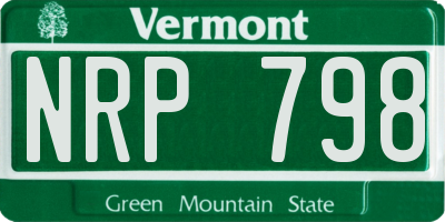 VT license plate NRP798