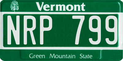 VT license plate NRP799
