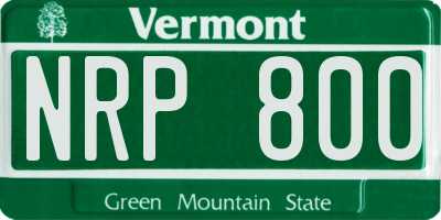 VT license plate NRP800