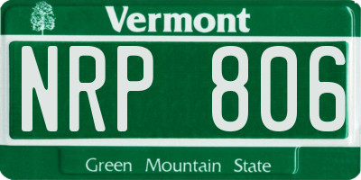 VT license plate NRP806