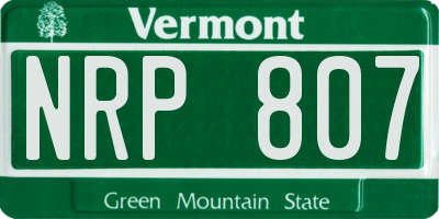 VT license plate NRP807