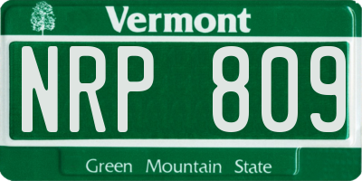VT license plate NRP809