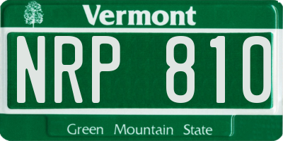 VT license plate NRP810