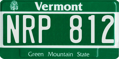 VT license plate NRP812